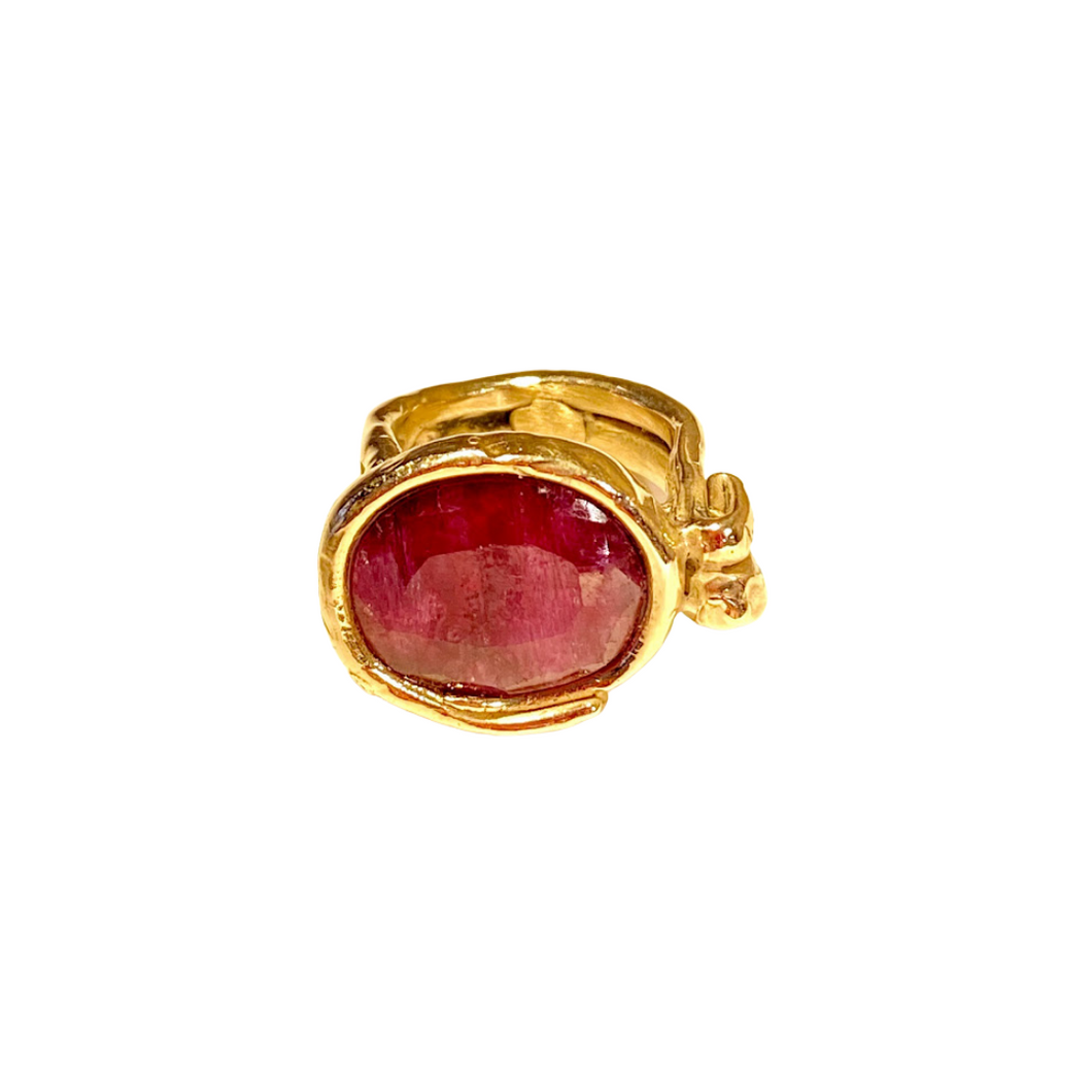 Anello Ricciolo con radice di Rubino LaCeraRitrovata