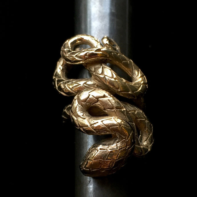 Serpente scaglie piatte - Bronzo giallo